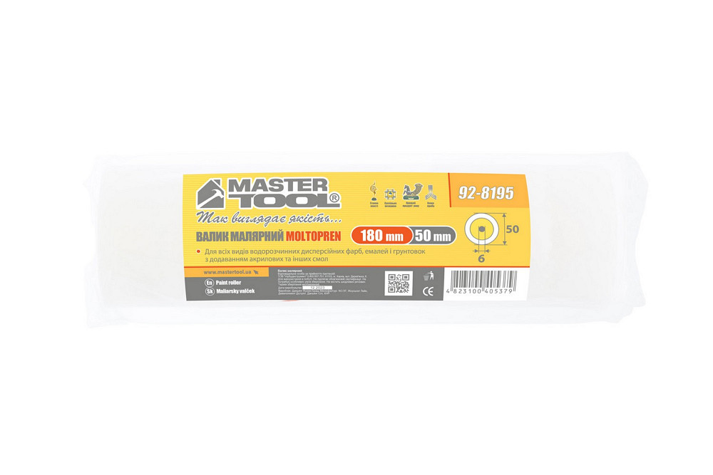 MASTERTOOL Валик малярський MASTERTOOL Moltopren 50/180 мм Ø 6 мм 92-8195_Р Коломия - фото 3