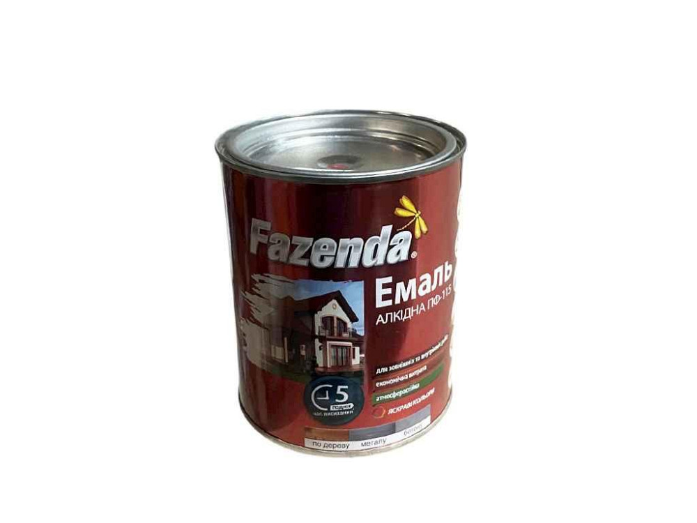 Эмаль алкидная ПФ-115 Красный 0.9кг ТМ FAZENDA Киев - изображение 1