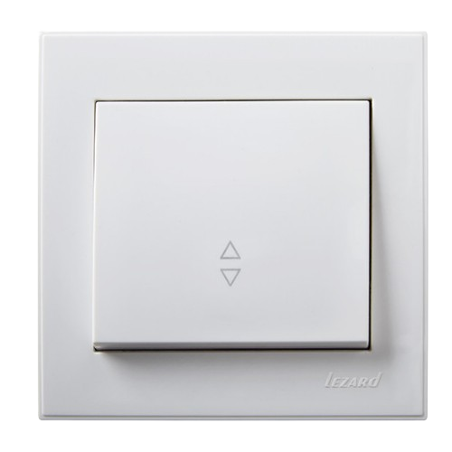 RAIN білий Вимикач внутрішній прохідний 1кл Лезард Житомир - фото 1