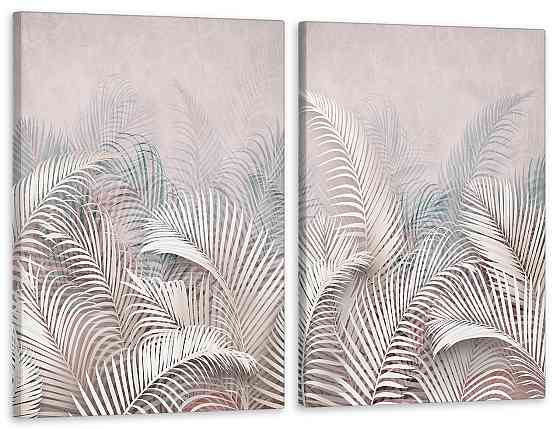 Модульная картина в гостиную / спальню  Листя Квітки  TLV-2_052 70x102 см Київ