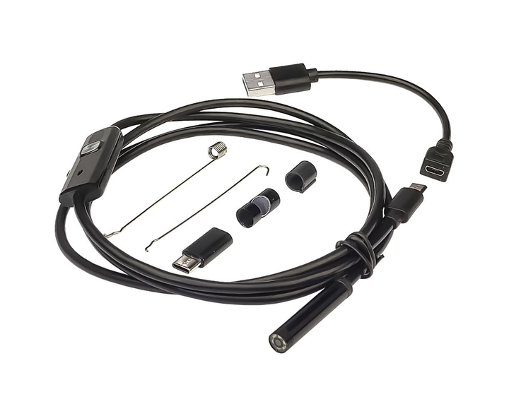 Ендоскоп-USB для телефона Android, інспекційна гнучка камера, IP67 вологозахист, підсвітка, 1м Харків - фото 2