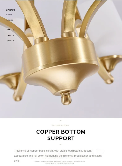 Светодиодная люстра Звон 5027 (Золотая) 8 плафонов Киев - изображение 9