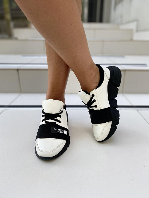 VLADEKS Кросівки жіночі VLADEKS 1074 білі/чор.підошв. (весна-осінь, шкіра натуральна) (3183) Коломия - фото 6