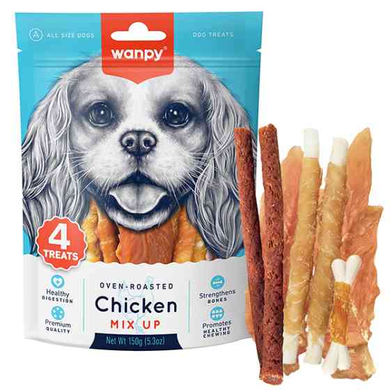 Wanpy Chicken Mix Up ВАНПІ КУРЯЧИЙ МІКС ласощі для собак Київ