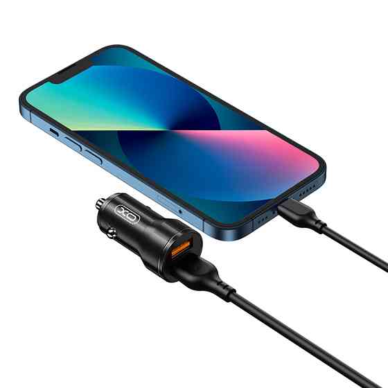 Автомобільний зарядний пристрій XO CC48 Smart Dual USB Metal чорний Львів