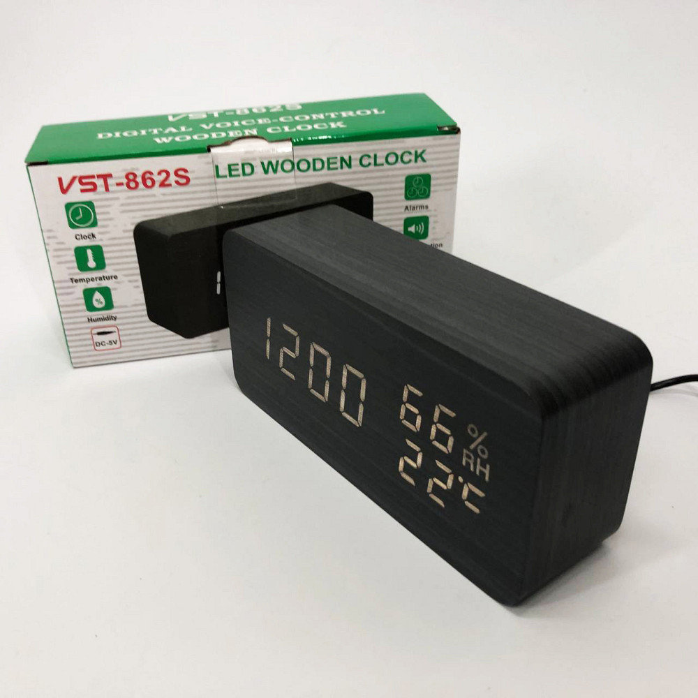 Практичные электронные часы VST-862S-6, Настольные часы с MT-165 автоматической подсветкой Киев - изображение 10