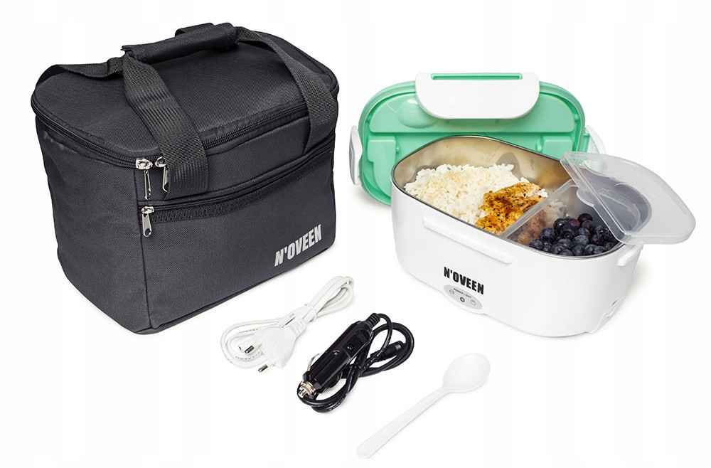 Ланч-бокс с подогревом от 230В и 12В с термосумкой Noveen LB410/420 Зеленый Киев - изображение 2