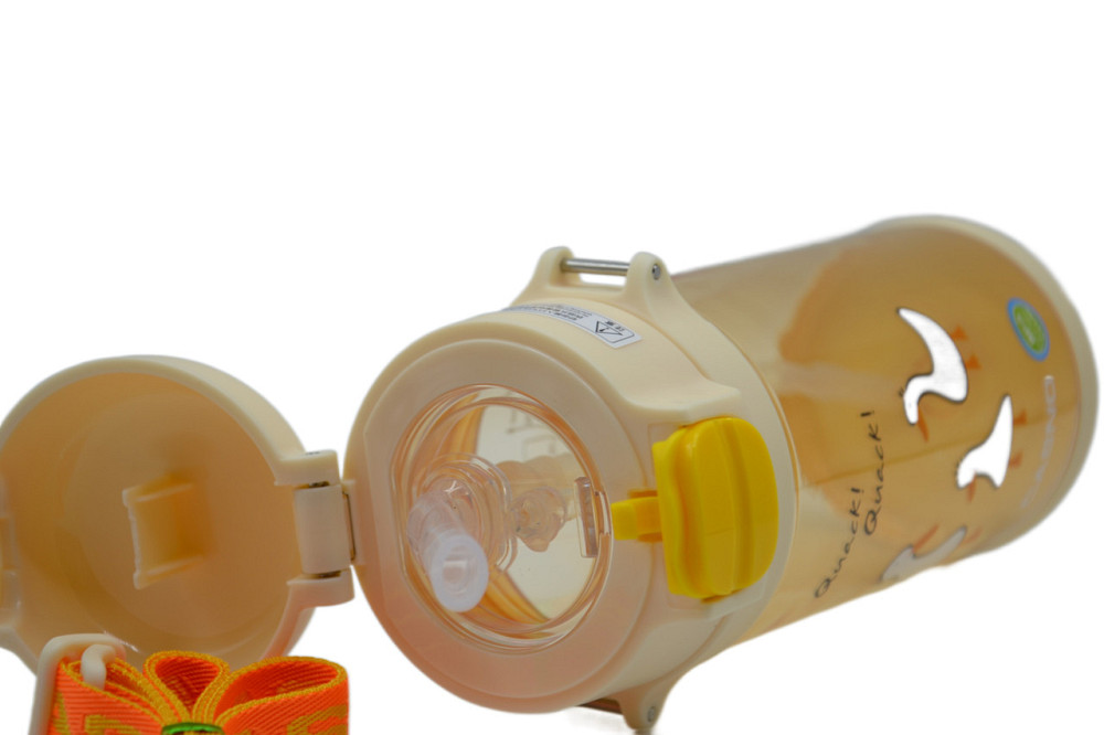 Пляшка для води CASNO 690 мл KXN-1219 Помаранчева (Гуси) з соломинкою Кам'янське - фото 7