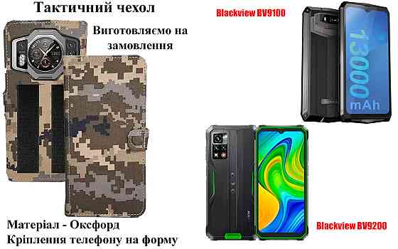 Тактичний чохол для Blackview BV8200, кріпиться до спорядження на липучці Київ