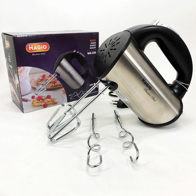 Миксер для теста на пироги MAGIO, Миксер с скоростями и насадками для замешивания смесей OW-52 Киев - изображение 4