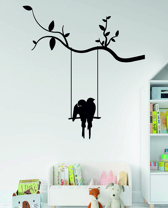 Декоративное настенное Панно «Птички на качеле», Декор на стену Киев - изображение 2