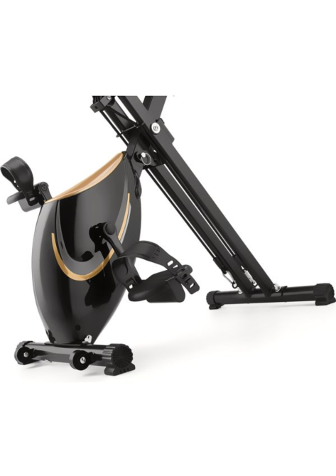 Велотренажер Gymtek FX600 магнітний складний з еспандерами золотий Київ - фото 10