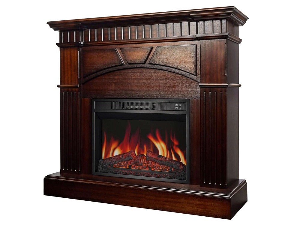 Камінокомплект ArtiFlame York AF23S махагон коричневий антик з обігрівом і звуком горіння вогню Київ - фото 3
