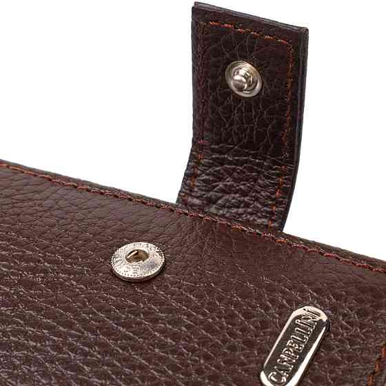 Красивый горизонтальный кошелек для мужчин из натуральной кожи флотар CANPELLINI 21891 Коричневый Киев