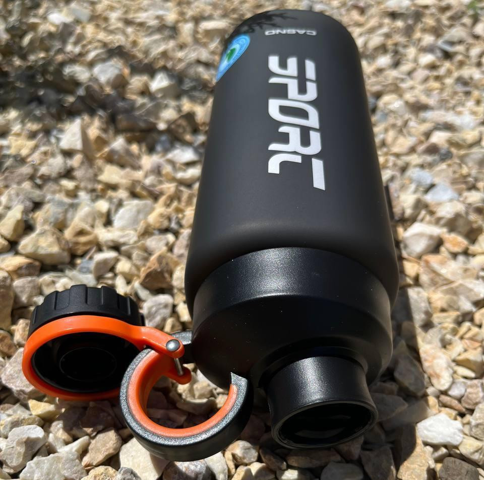 Пляшка для води CASNO 800 мл KXN-1242 Чорна Каменское - изображение 7