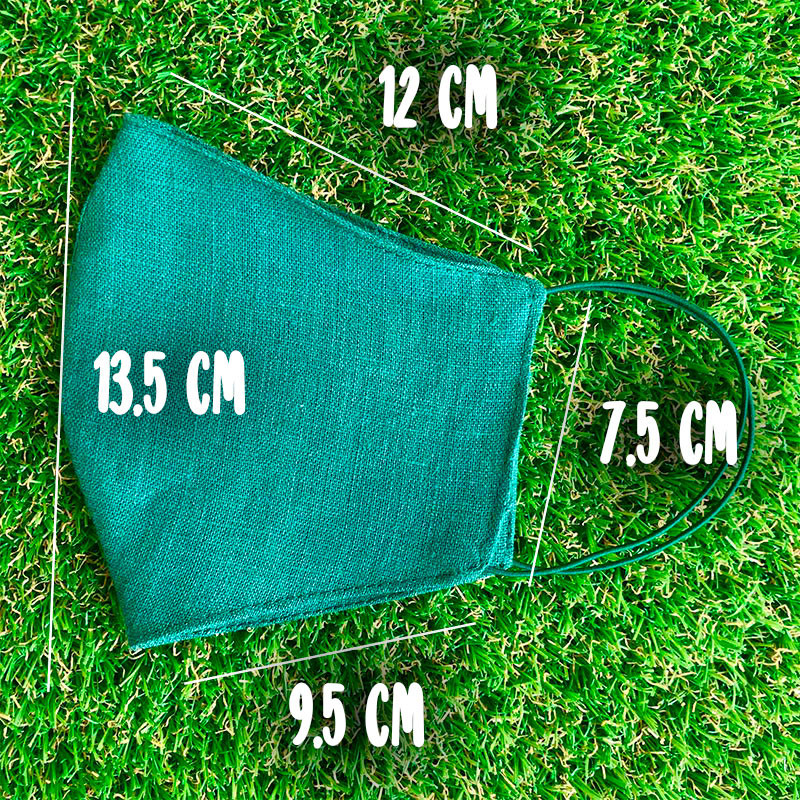 Маска захисна багаторазова із 100% ЛЬОНУ Розмір L (Зелений) Суми - фото 5