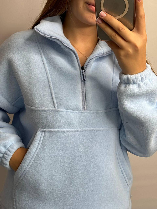 Брендовый теплый спортивный костюм женский Голубой XL-2XL Харьков - изображение 7