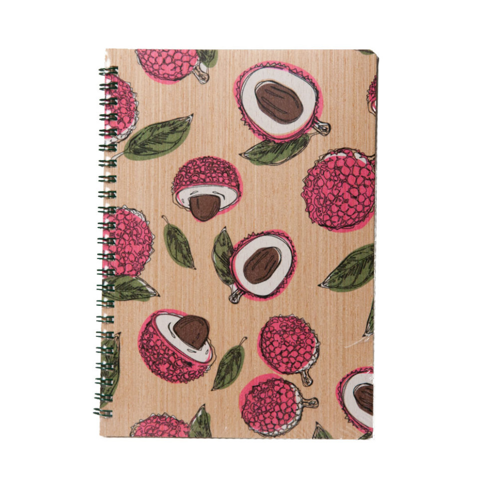 Блокнот "Лічі" із модифікованої деревини 12201-KR формат А5 на пружині Вінниця - фото 1