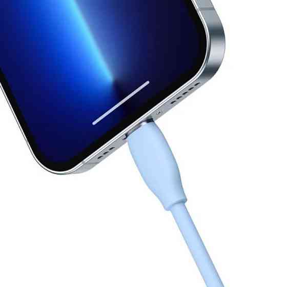 Кабель Baseus Jelly Liquid Silica Gel Fast Charging Data Cable USB to iP 2.4A 2m Blue Киев