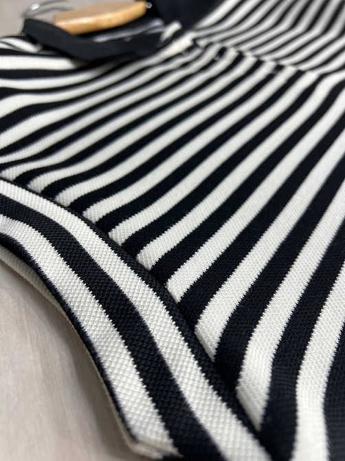 Платье женское A-N 26073 футболка поло длинное в полосу оверсайз черный с белым, чорный с белым, one size Киев - изображение 17