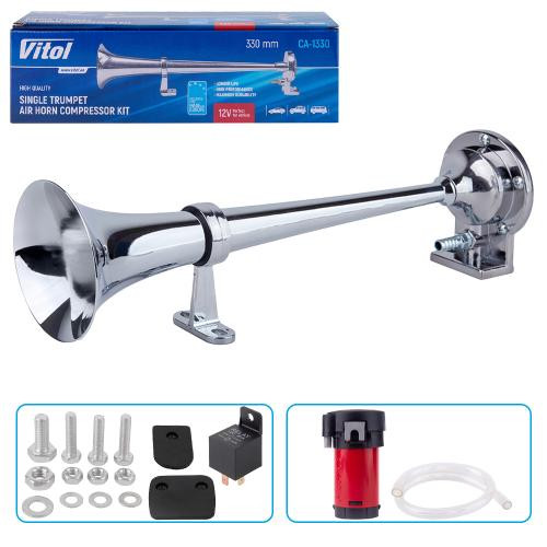 Сигнал 1-дудка пов. CA-1330 Vitol 12V хром 350mm. Винница - изображение 1
