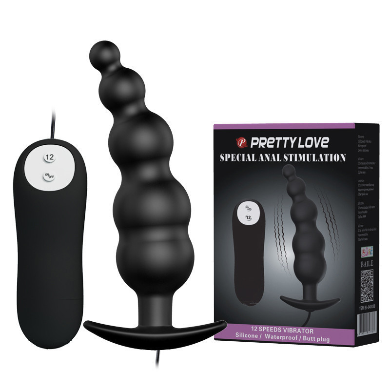 Анальна пробка - Pretty Love Special Anal Stimulation Vibrating Butt Plug Black Sex Aura Київ - фото 1