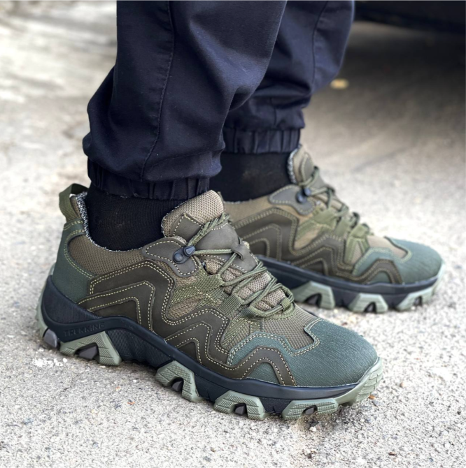 Тактические мужские демисезонные оливковые кроссовки Gore-Tex военные кроссовки с усиленным носком Львов - изображение 8