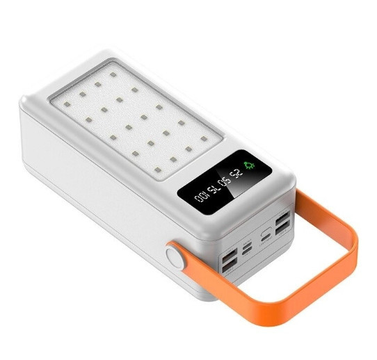 Портативный внешний аккумулятор Bilintong 60000mAh Power Bank + Led фонарик Белый Винница - изображение 2