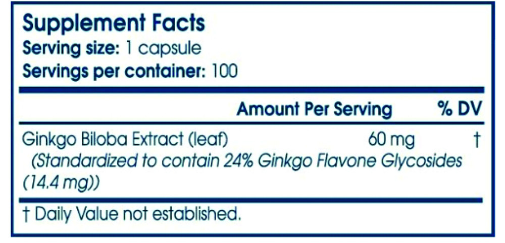 Натуральні добавки Ginkgo Biloba 100 tabl Луцьк - фото 2