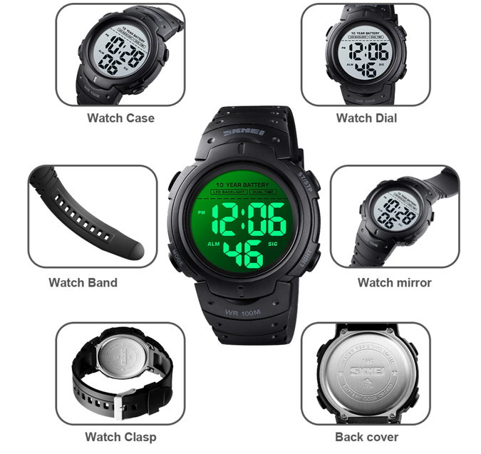 Skmei Neon 10 Bar Black Київ - фото 9