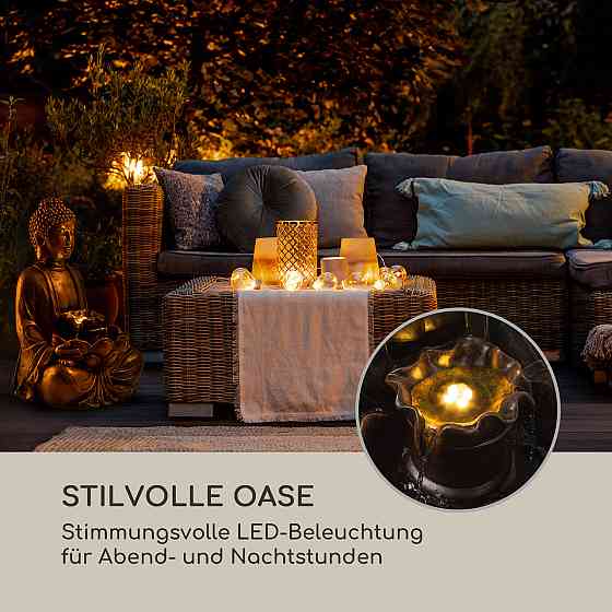 Солнечный фонтан Dharma LED 48 x 72 x 41 см (ШxВxГ) полирезина (Германия, читать описание) Ровно