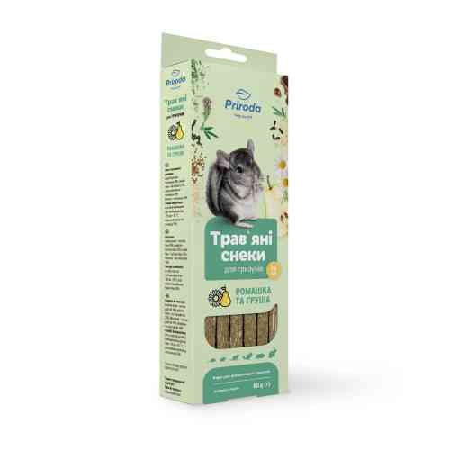 Трав’яні снеки Природа для гризунів ромашка та груша 60 г Київ