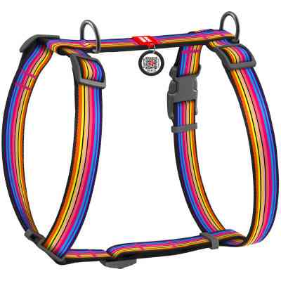 Шлея для собак WAUDOG Nylon з QR паспортом анатомічна H-подібна "Лінія 1" L (5567) Вінниця