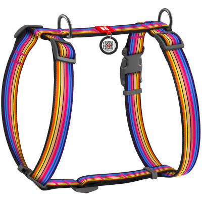 Шлея для собак WAUDOG Nylon з QR паспортом анатомічна H-подібна "Лінія 1" L (5567) Вінниця - фото 1