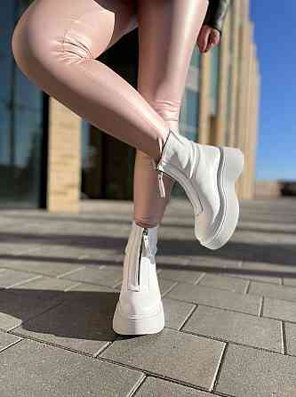 Черевики жіночі ARLEN білі натуральна шкіра зима висота 17см (4908) Коломыя