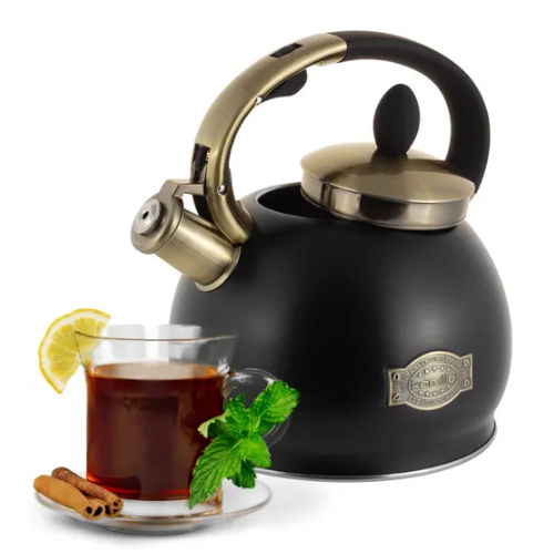 Чайник 2,7л нержавіюча сталь зі свистком з ручкою "soft-touch" (ручка:чорний) 852 KAMILLE Житомир - фото 5