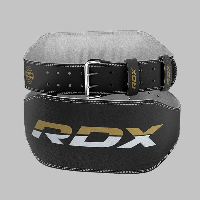 Пояс для важкої атлетики RDX 6 шкіряний Black Gold XL Каменское - изображение 8