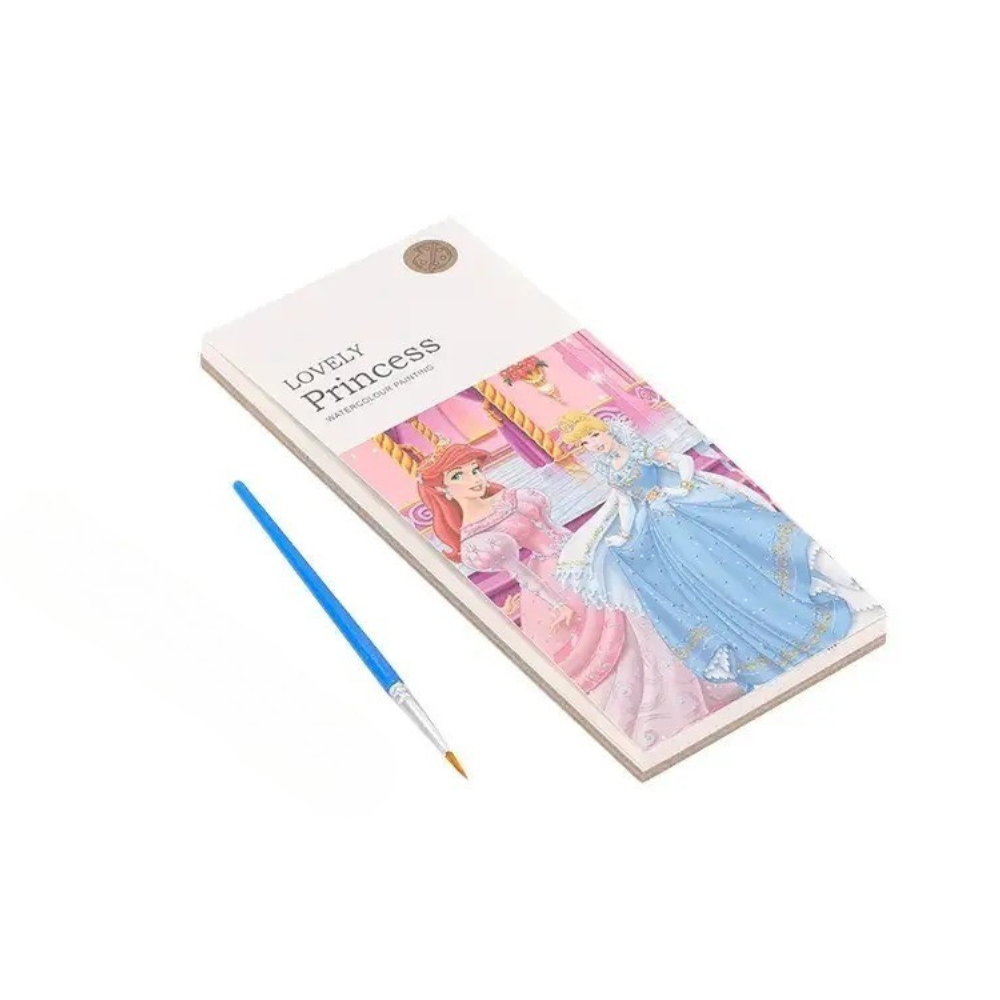 Альбом "Princess" для розфарбовування акварельними фарбами розмальовка з пензликом і фарбами для творчості Кам'янець-Подільський - фото 4