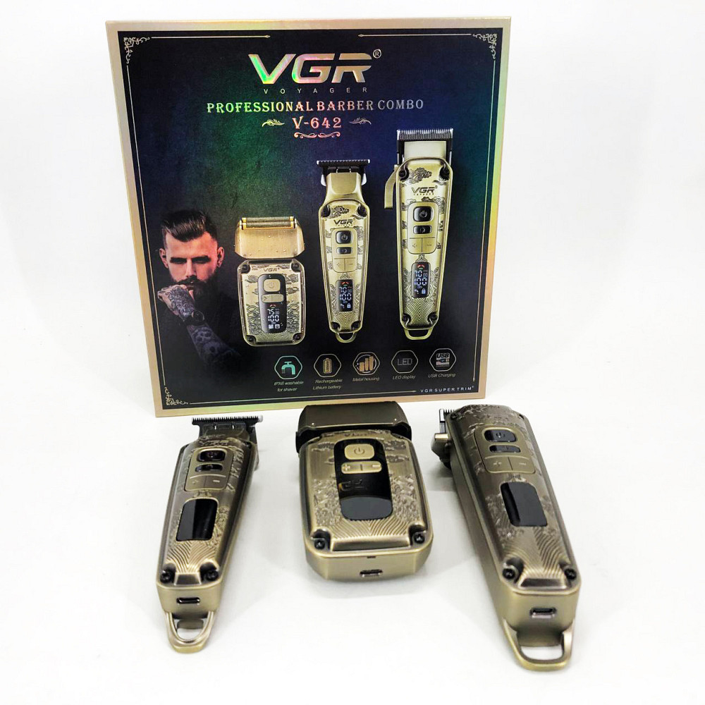 Професійна акумуляторна машинка Акумулятор VGR, Бездротовий акумуляторний тример для стрижки волосся KN-67 Львів - фото 15