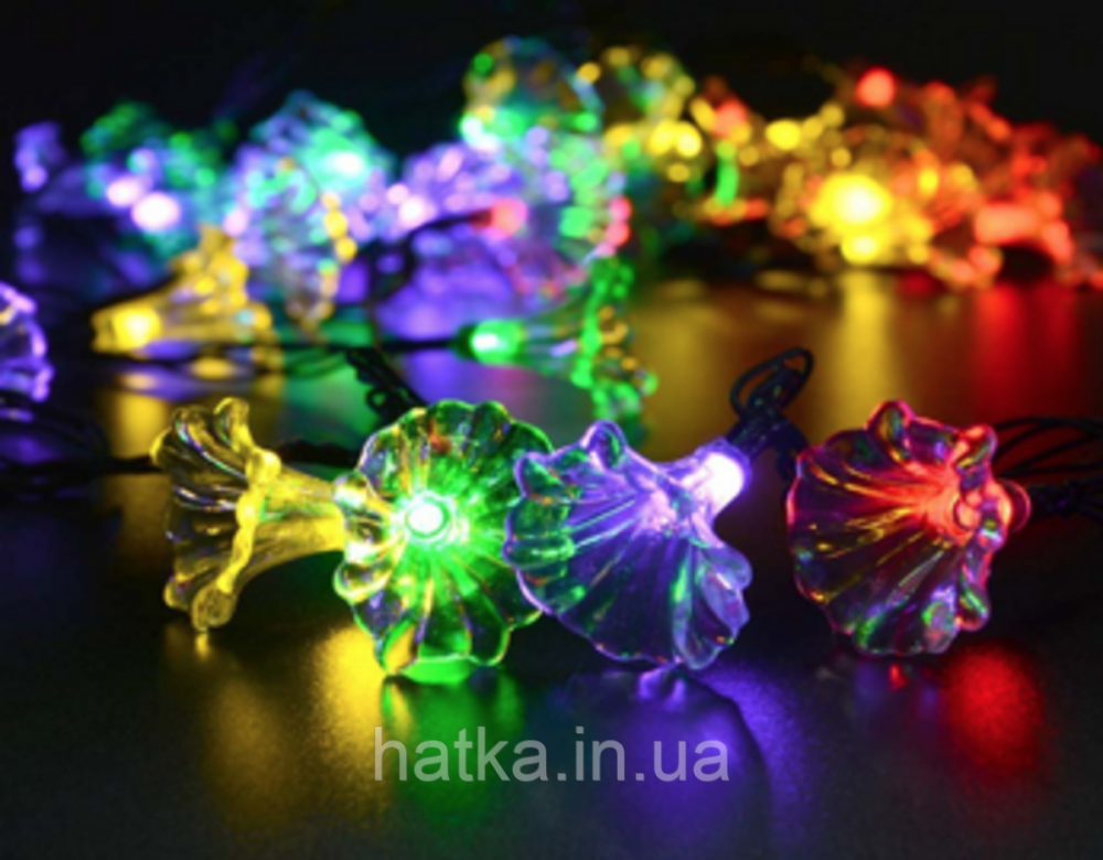 Садова гірлянда на сонячній батареї Sirius SL2885M-MG20 квітка Київ - фото 1