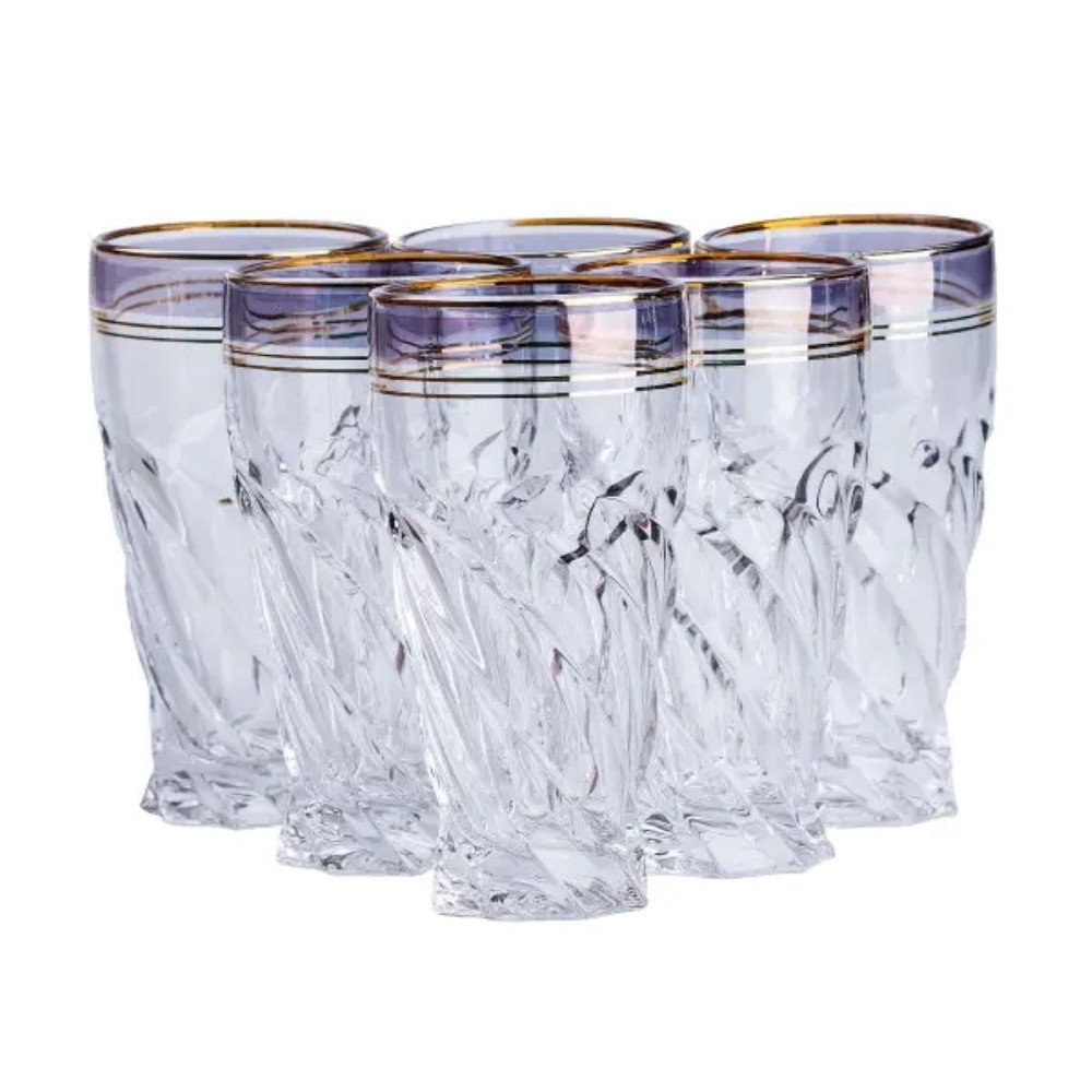 TS Kitchen Скляні стакани набір із 6 штук по 250 мл синій Київ - фото 2