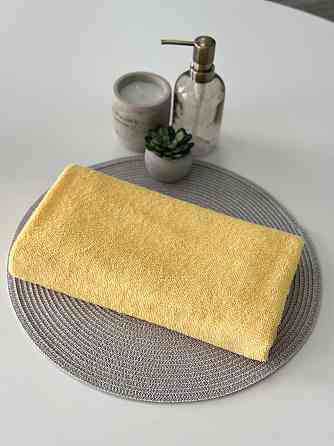 Полотенце махровое Ideal Textile 50х90 см однотонное 400 г/м2 (56860342) Жовтий 1 шт Черновцы