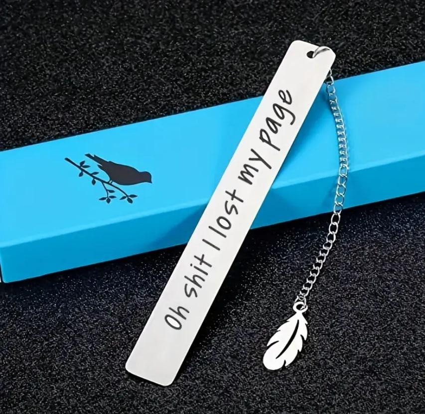 Металева закладка – креативний подарунок для книголюбів | Закладка для книг "Oh shit I lost my page" Київ - фото 3