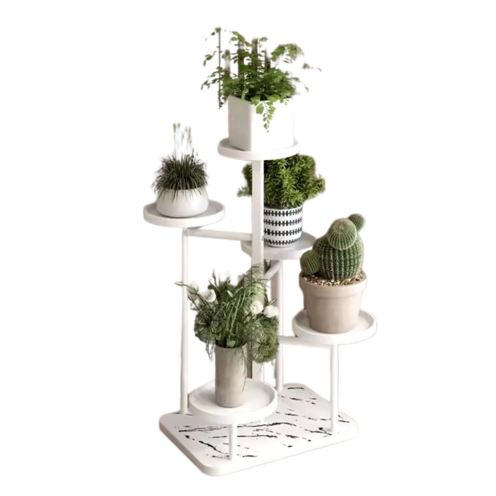 Стеллаж для цветов и растений на 5 ярусов цвет белый Каменец-Подольский - изображение 3