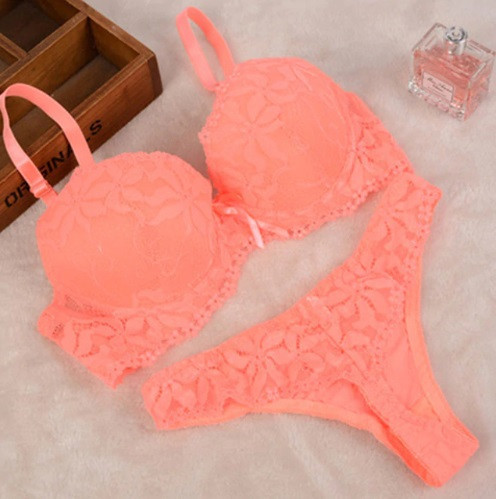 Комплект нижньої білизни помаранчевий 80С, трусики 42-44 розмір, 5% поліестер, 15% спандекс Київ - фото 1