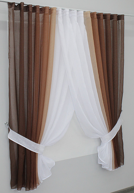 Кухонные шторки VR-Textil № 106к батист 