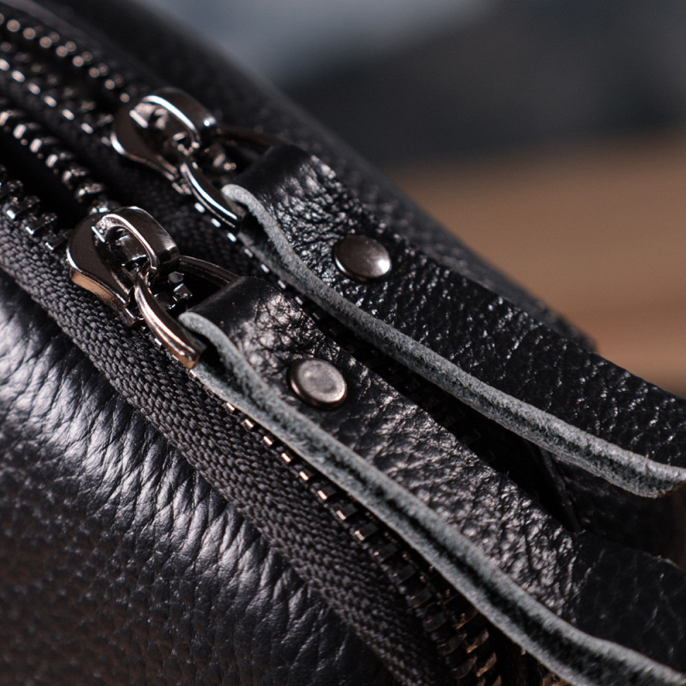 Невелика слінг сумка для чоловіків з натуральної шкіри Vintage sale_15105 Чорний Київ - фото 1