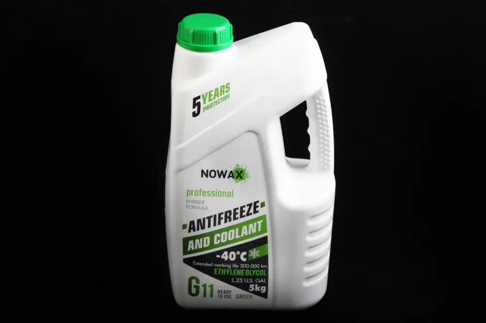 Жидкость охлаждающая антифриз зеленый -40° Nowax G11  5.0 кг Винница - изображение 1