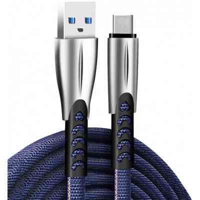 Дата кабель USB 2.0 AM to Type-C 1.0m zinc alloy blue ColorWay (CW-CBUC012-BL) Винница