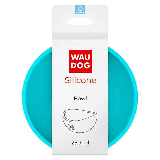 Миска WAUDOG Silicone, 250 мл голубой Киев